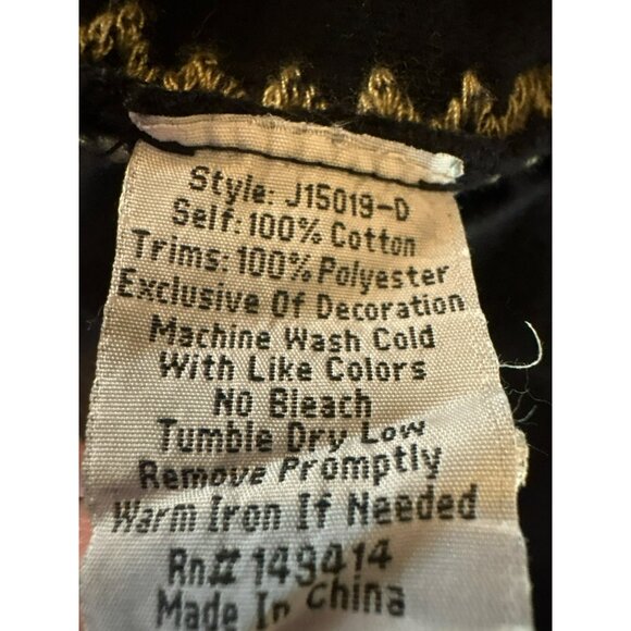 Johnny Was Rianne Knit Drape Top Black With Embroidered Floral Design Size XS - Picture 4 of 9